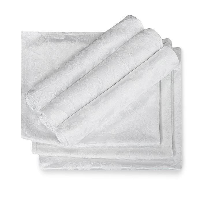 סט מפיות בד ג'ובאני לבן