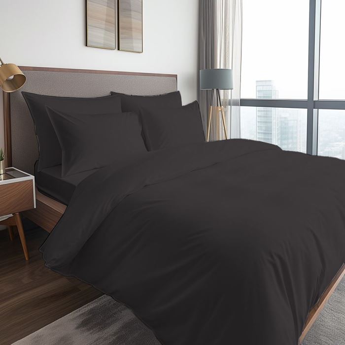 מצעים שחורים - 100% כותנה פרקל