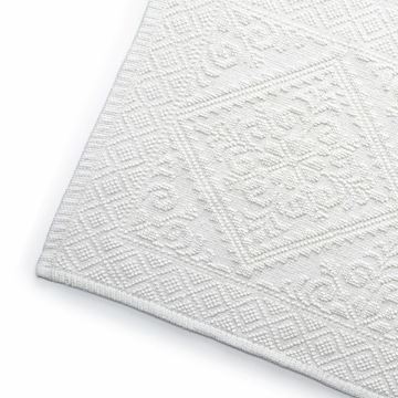 שטיחון אמבט ז'קארד אוף וויט