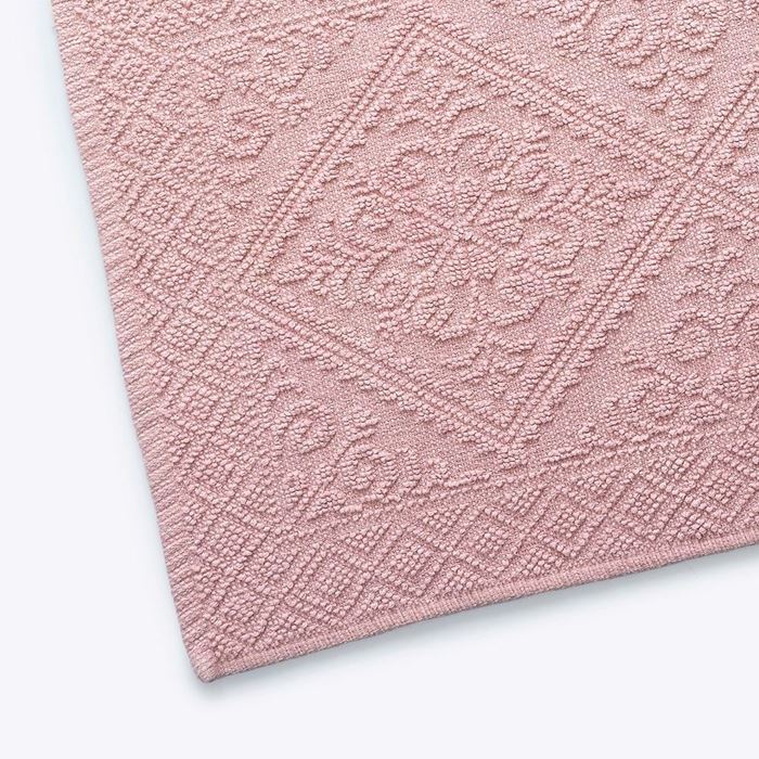 שטיחון אמבט ז'קארד ורוד עתיק