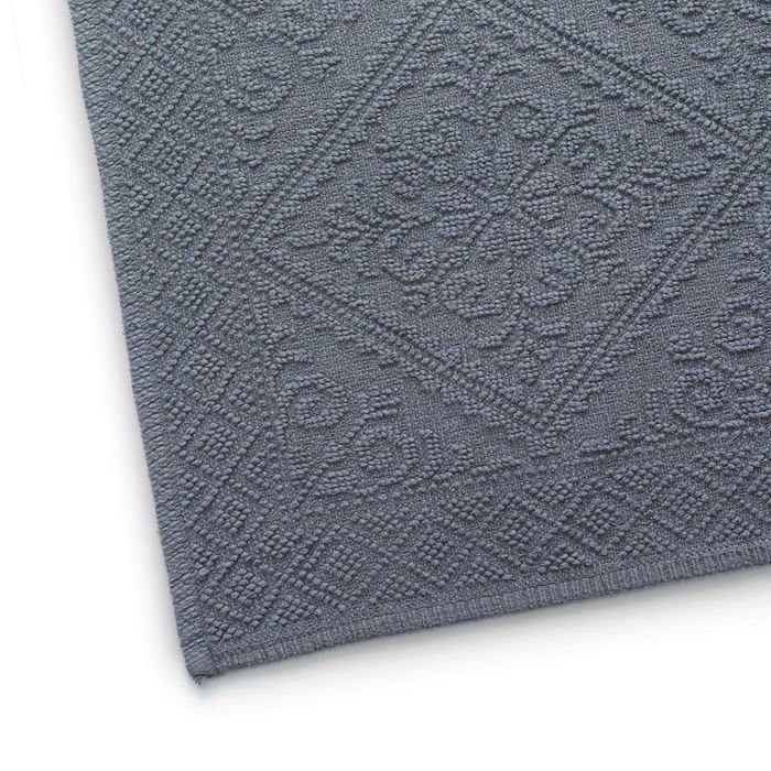 שטיחון אמבט ז'קארד אפור כהה
