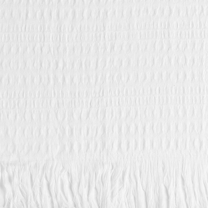 שמיכת וואפל פיקה לבן